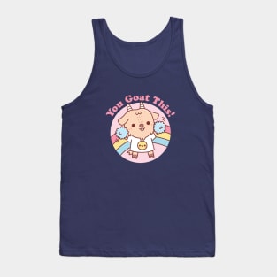 Cute Goat Cheerleader You Goat This Pun Tank Top